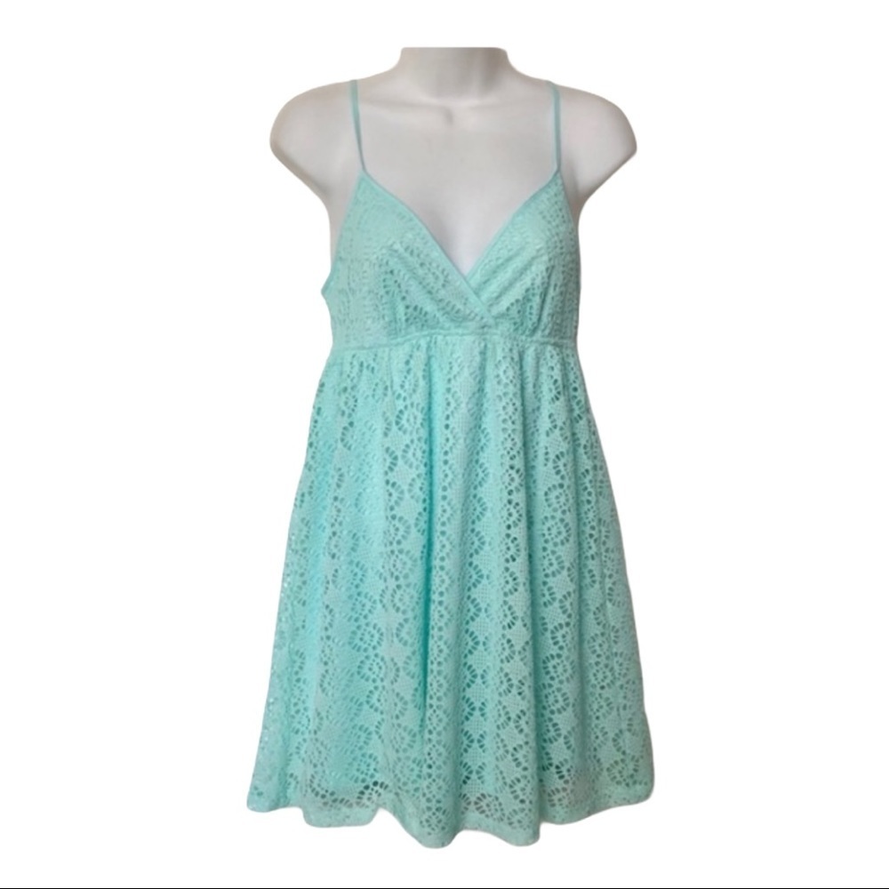EXPRESS Mint Green Crotchet Sundress S NWOT